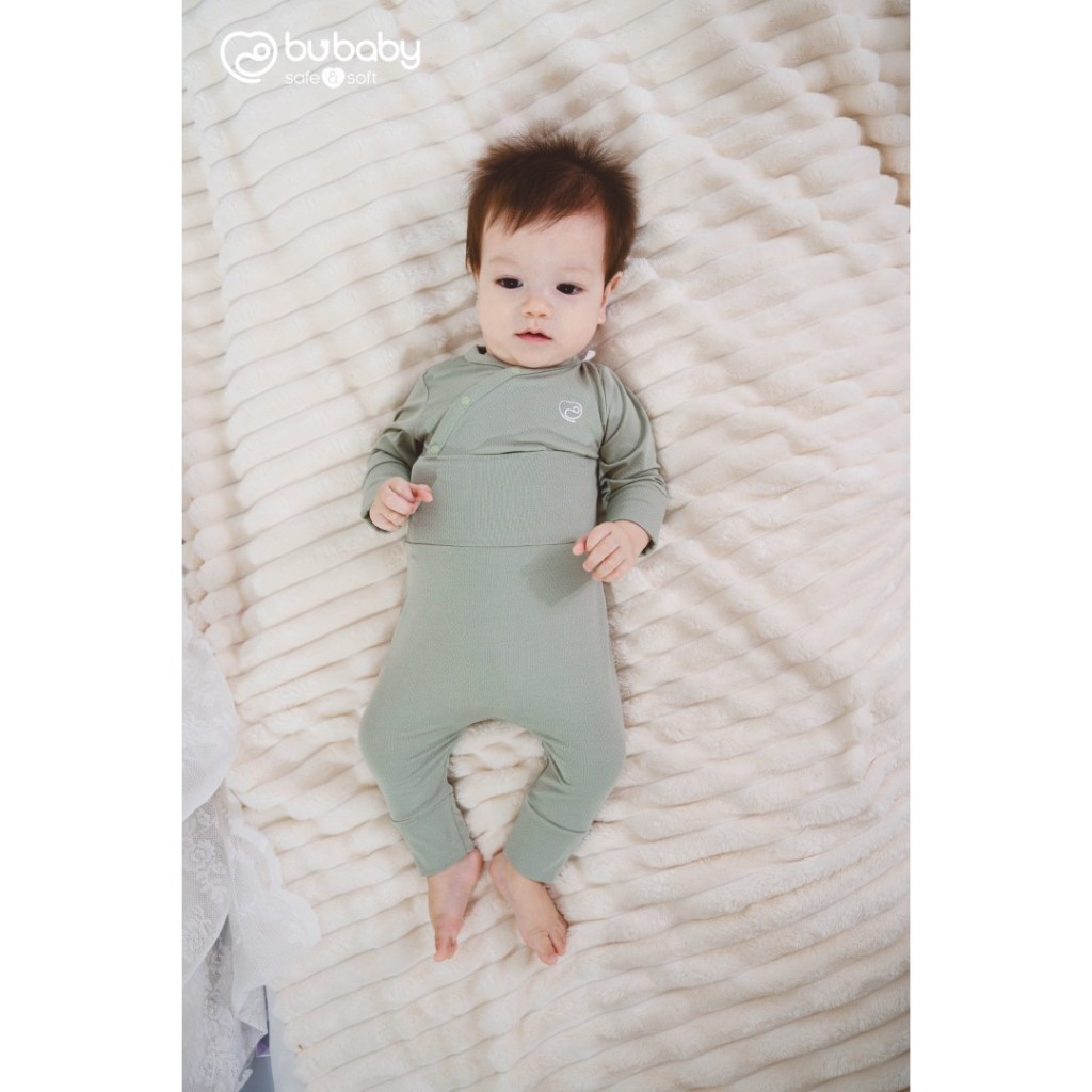 (0-3M)  Bộ dài tay cài chéo BSR110803 Siro cho bé sơ sinh - BU Baby sơ sinh - Quần áo Bu baby