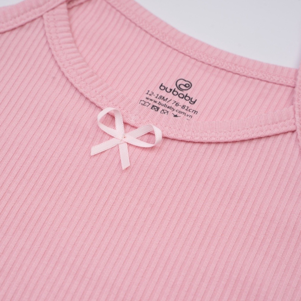 (1Y-4Y) BU Baby - Bộ Quần Áo Hè cho bé gái, Bộ 2 Dây bé gái vải Sợi Gỗ Sồi Molist, Bộ Cộc BU Chính Hãng BMD153102