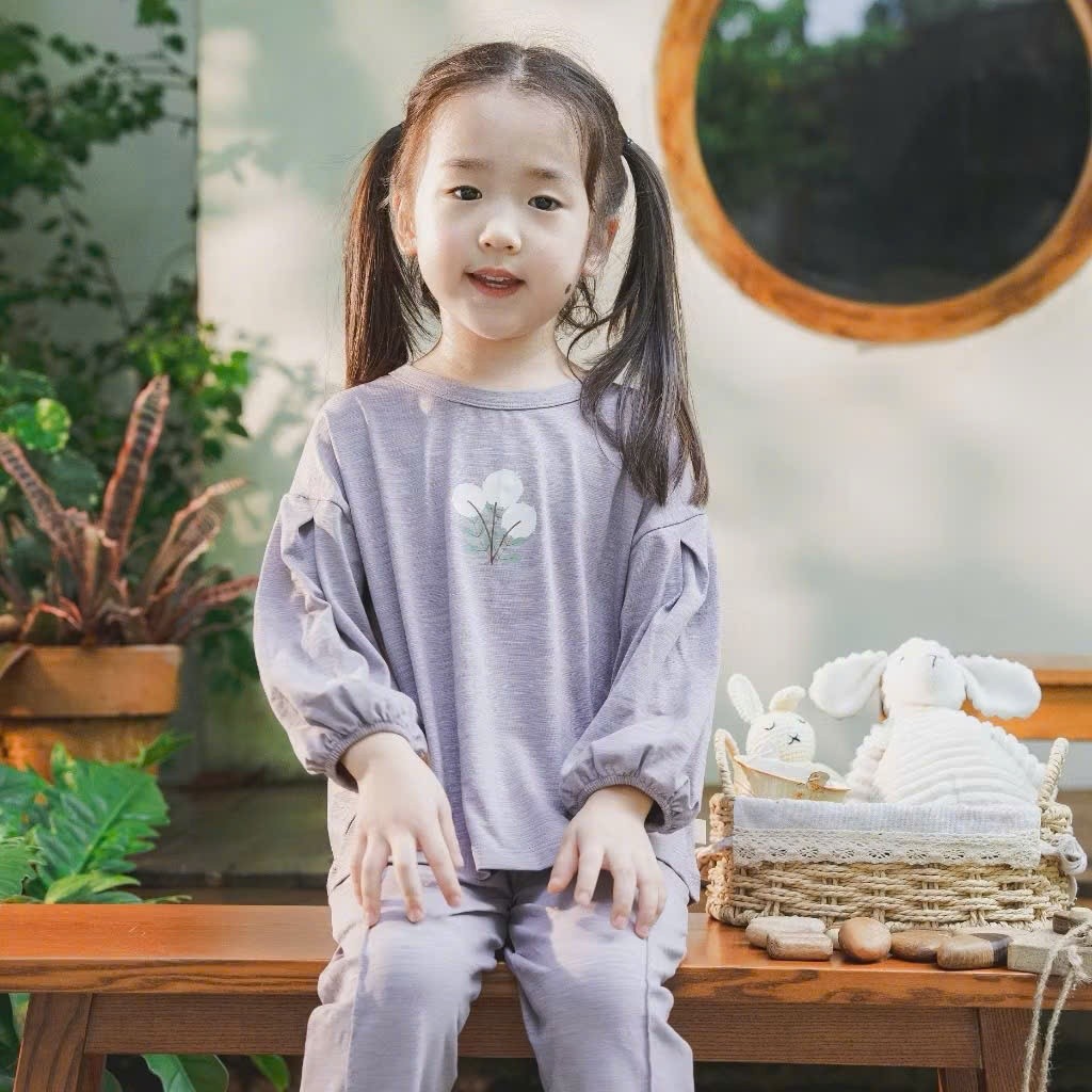 (6M-5Y) Áo dài tay cao cổ BSR310901 Siro Jacquard nhiều màu sắc - Siro - Bubaby bé trai – Bubaby bé gái – Quần áo Bubaby