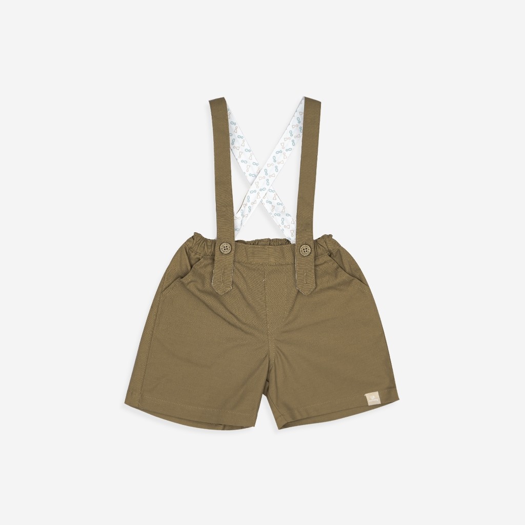 (1Y-5Y) Quần đùi yếm bé trai mềm mại - Yếm Bu baby - Quần áo BuBaby Pure Cotton BCT433201