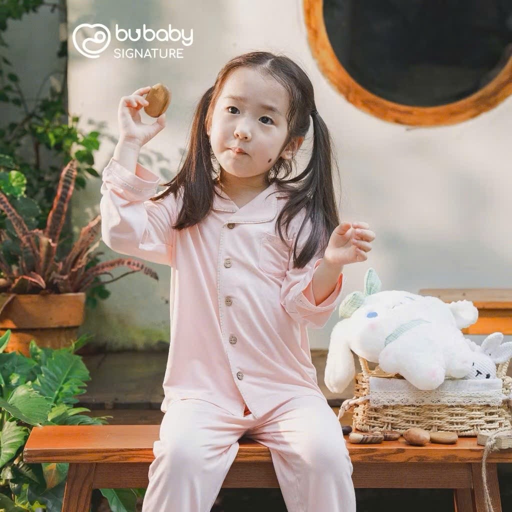 (6M-5Y) Áo dài tay cao cổ BSR310901 Siro Jacquard nhiều màu sắc - Siro - Bubaby bé trai – Bubaby bé gái – Quần áo Bubaby
