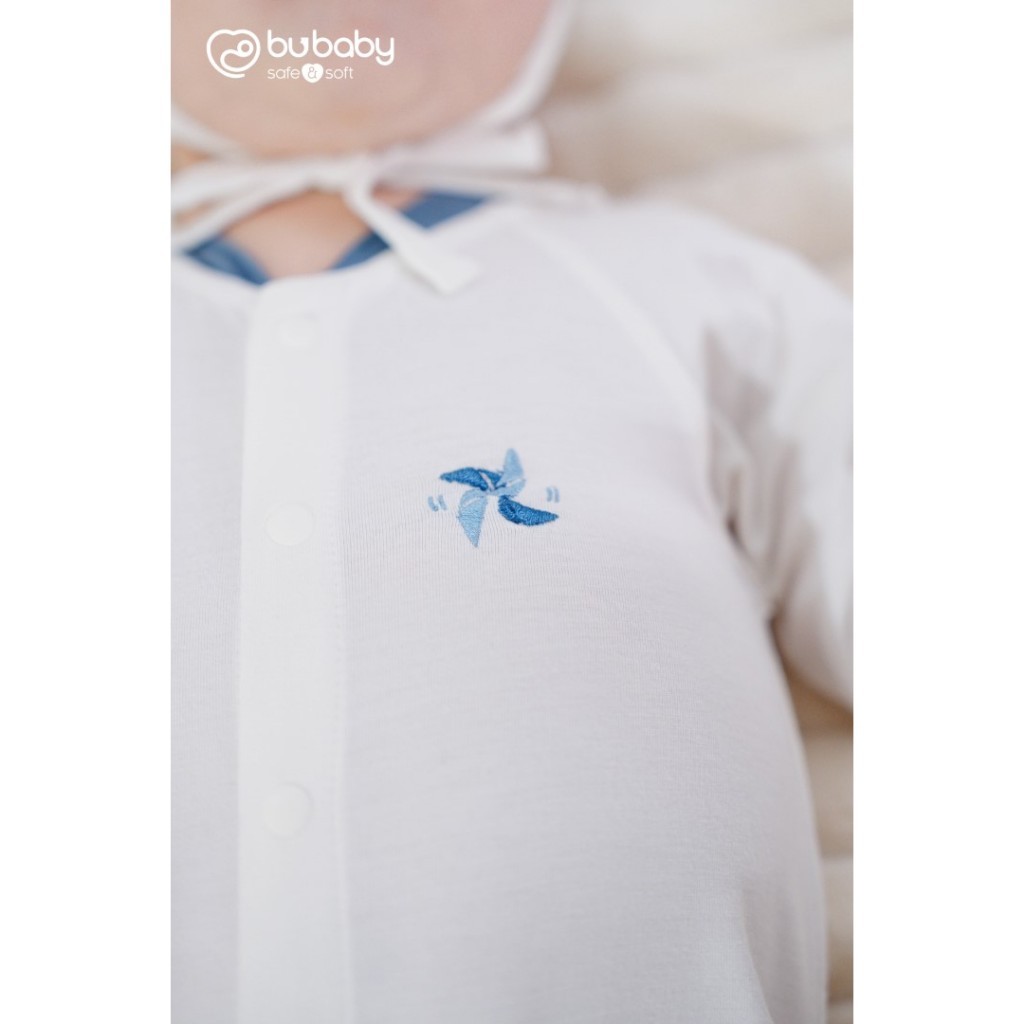 (0-3M) Body dài tay cài giữa Gami BBB210206 Bu baby cho bé sơ sinh - BU Baby sơ sinh