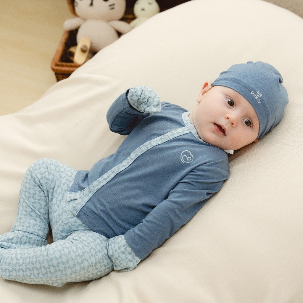 (0-9M) Bộ dài tay cài giữa BBB1102IN Bambus Iconic 2 cho bé sơ sinh  | Quần áo BuBaby sơ sinh