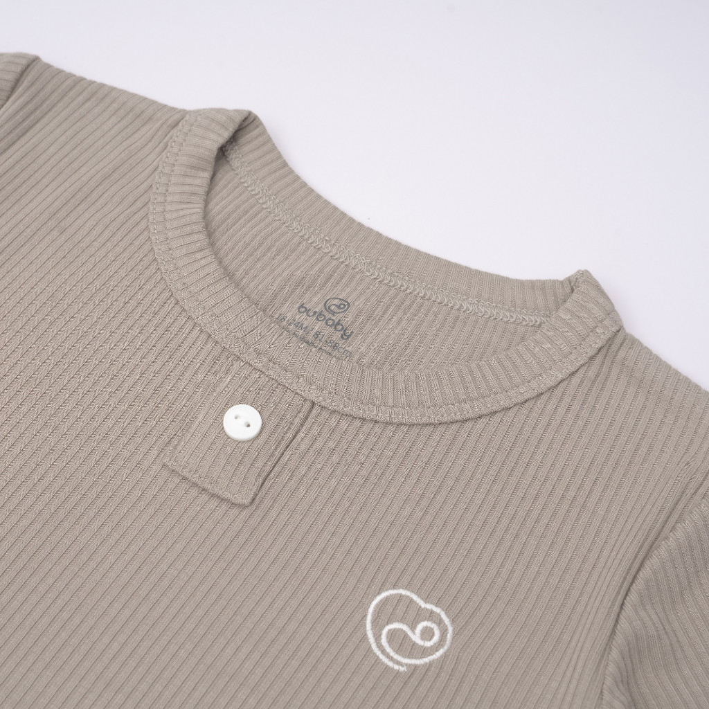 (6M-3Y-Xanh bạc hà) Bộ quần áo dài tay cổ trụ BuBaby cho bé chất liệu sợi gỗ sồi - Molist BMD110300 BPN110301