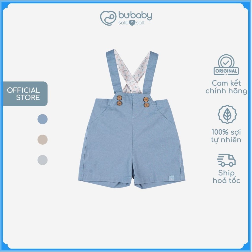 (1Y-5Y) Quần yếm đùi kaki cap chun cho bé - Quần áo BuBaby Kaki BCT433202