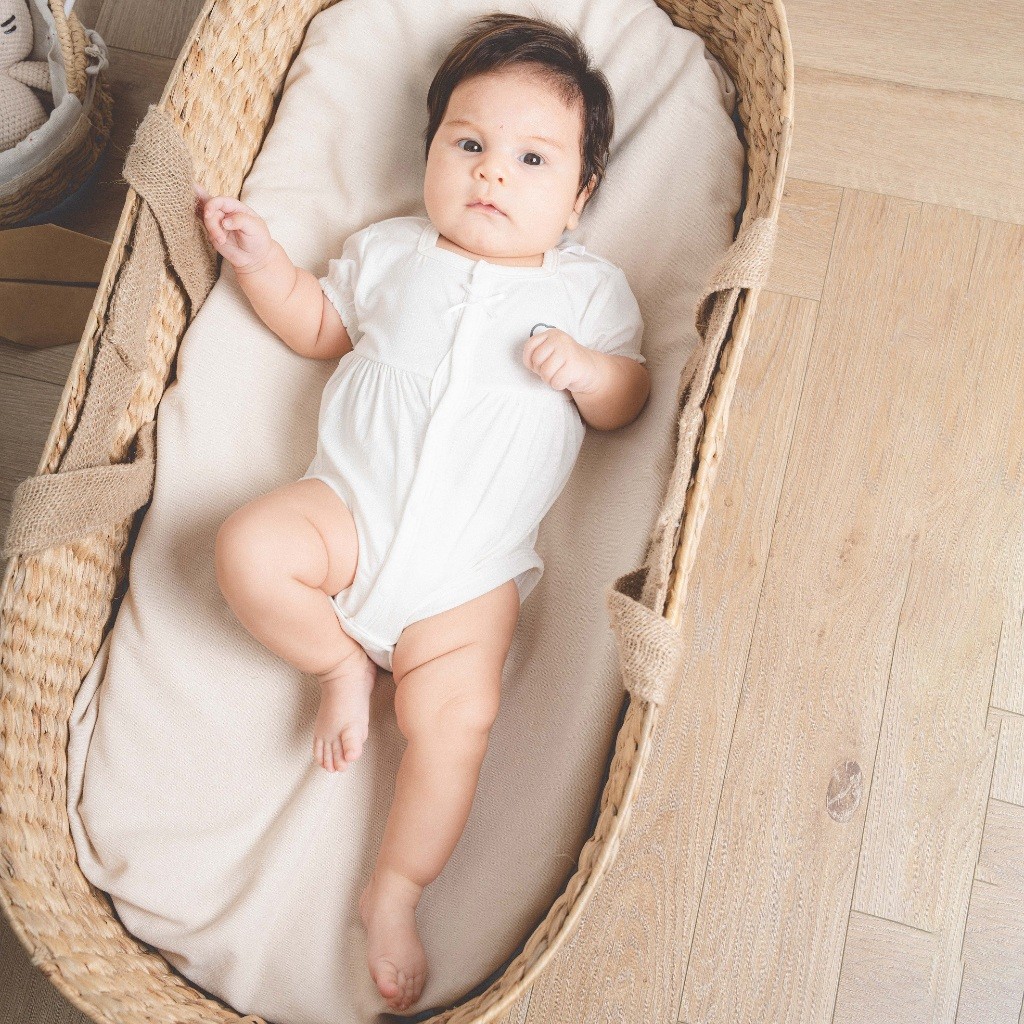 (1M-12M) Bộ đồ liền thân ngắn tay cài giữa Siro BSR230201 BSR230202 -  Bu baby sơ sinh - Bu baby cho bé Quần áo BU Baby