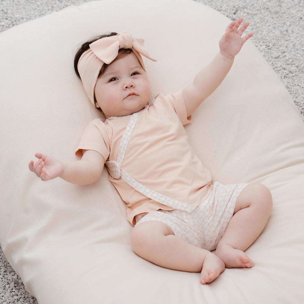 (0-12M) Bộ ngắn tay cài chéo Bambus Iconic cho bé sơ sinh - Bambus BBB1308IN | Quần áo BuBaby chính hãng