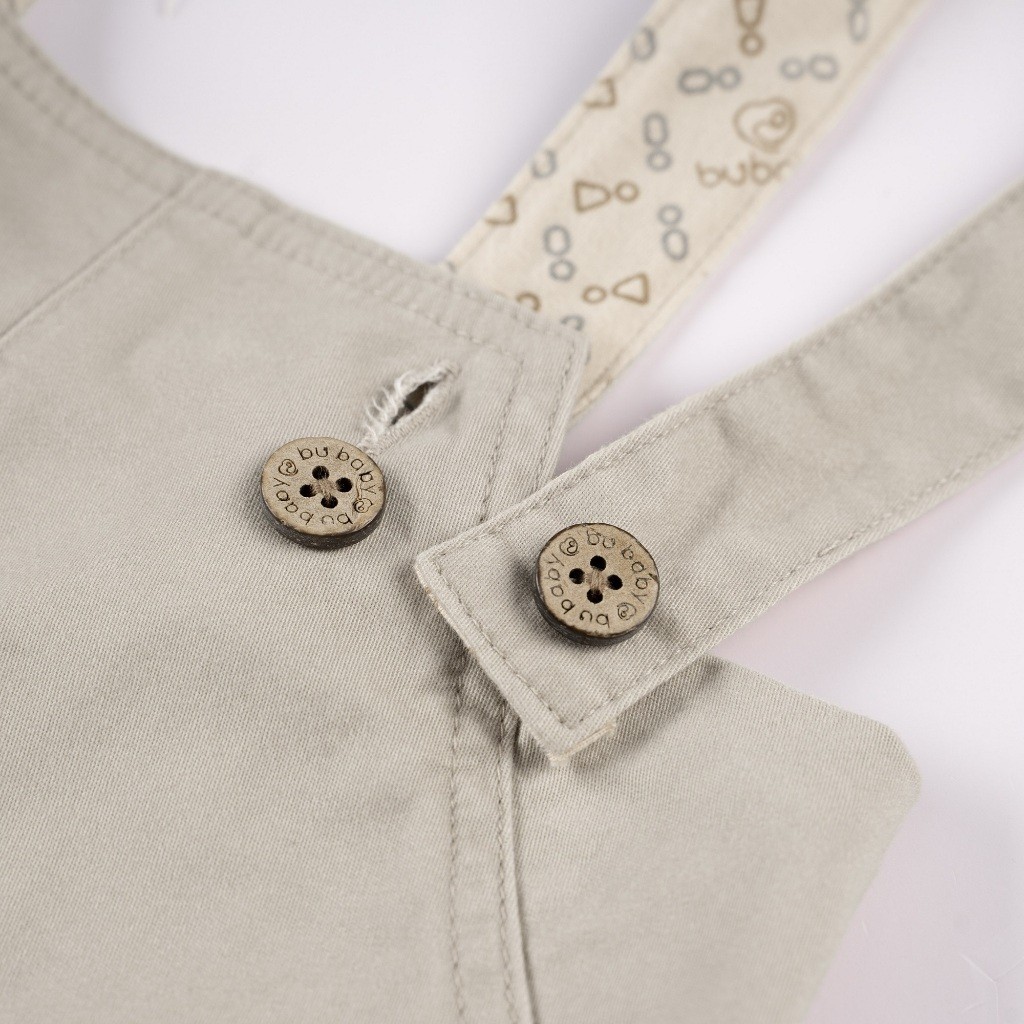 (1Y-5Y) Quần yếm đùi kaki cap chun cho bé - Quần áo BuBaby Kaki BCT433202