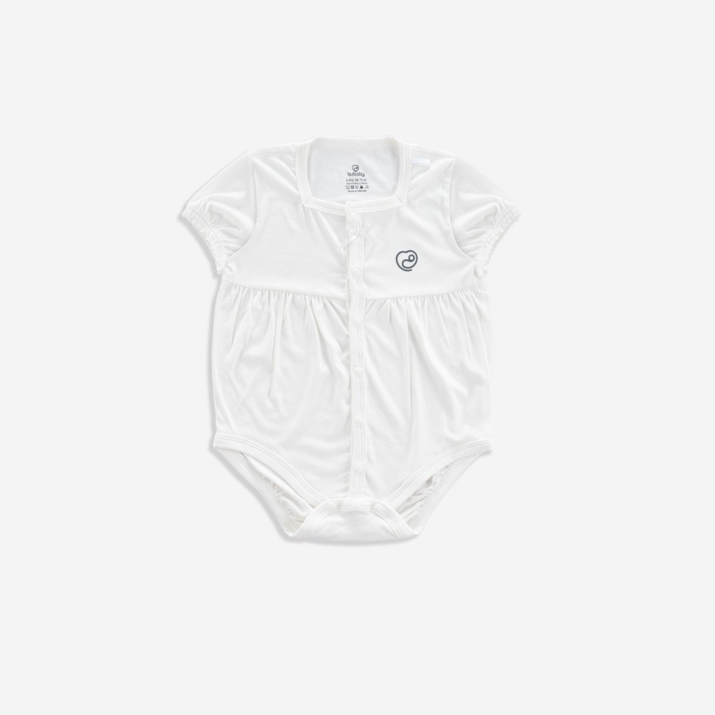 (1M-12M) Bộ đồ liền thân ngắn tay cài giữa Siro BSR230201 BSR230202 -  Bu baby sơ sinh - Bu baby cho bé Quần áo BU Baby