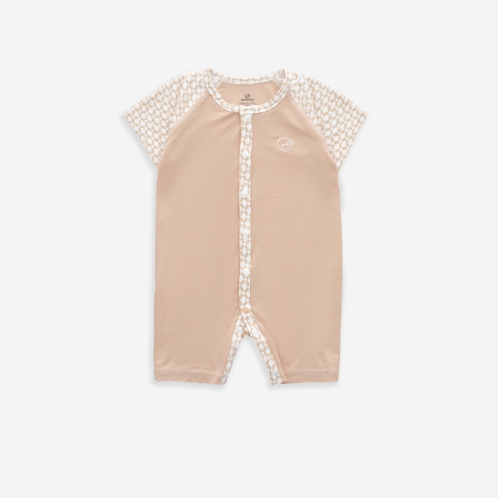 (1-3M-Hồng) Body ngắn tay cài giữa Bambus Iconic cho bé Bu baby sơ sinh - Bambus BBB2302IN
