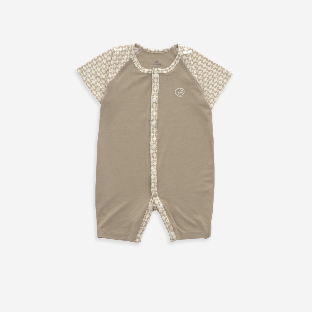 (1-3M-Hồng) Body ngắn tay cài giữa Bambus Iconic cho bé Bu baby sơ sinh - Bambus BBB2302IN