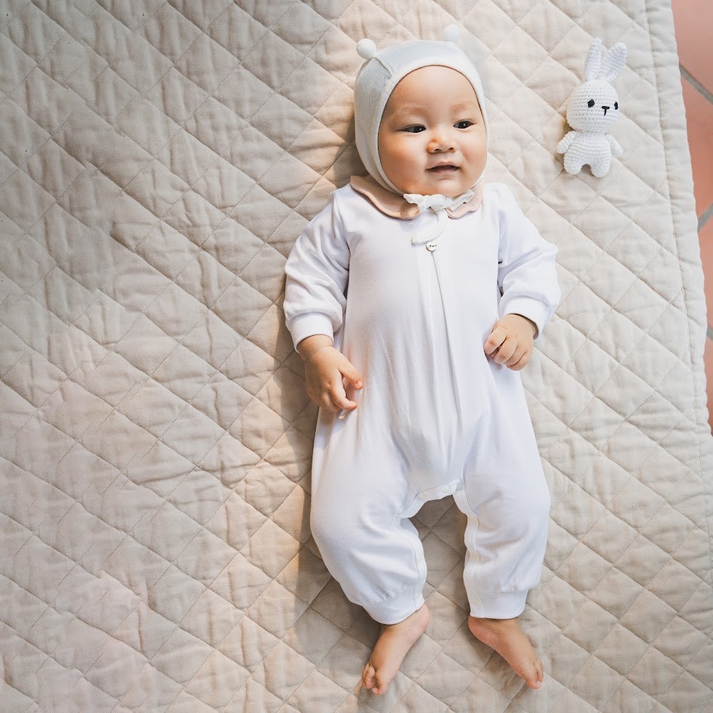 (1M-12M) Body dài tay cổ Peterpan cho bé sợi tre BU Bambus BBB2103FF Bubaby bé trai – Bubaby bé gái – Quần áo Bubaby