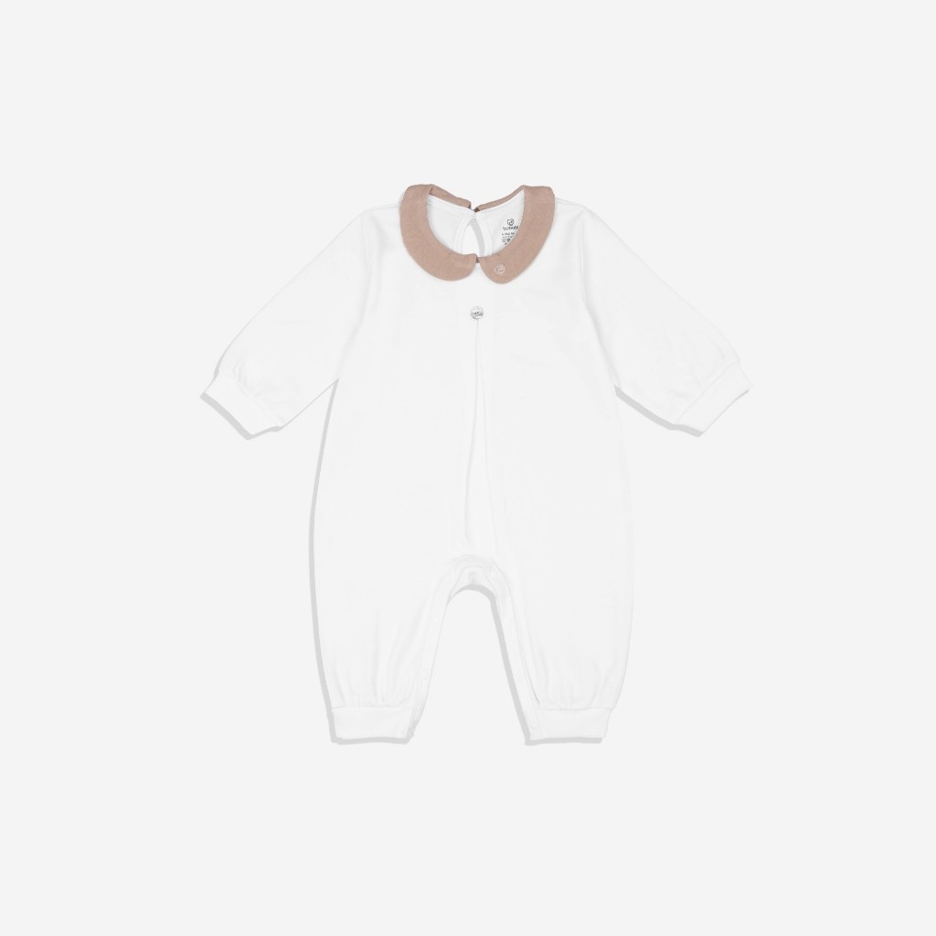 (1M-12M) Body dài tay cổ Peterpan cho bé sợi tre BU Bambus BBB2103FF Bubaby bé trai – Bubaby bé gái – Quần áo Bubaby
