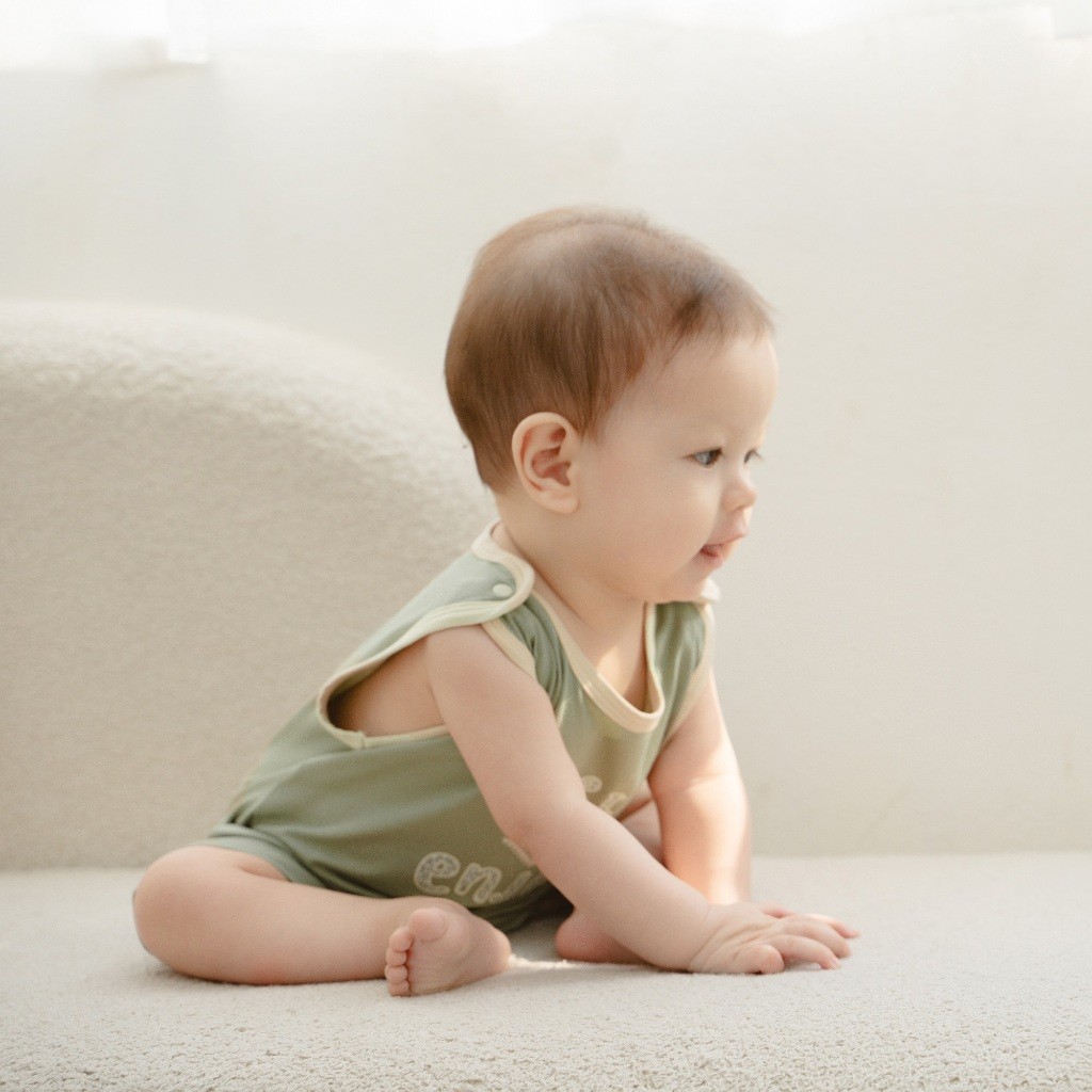 (0-12M) Quần yếm sát nách cài vai Muda cho bé sơ sinh Kyomi BBC4401MD | Quần áo BuBaby - Bu baby sơ sinh