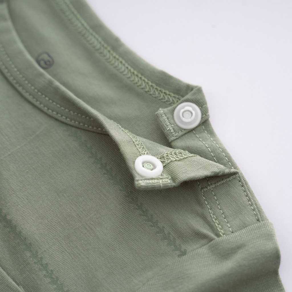 (0M - 12M) Bodychip ngắn tay cài vai Muda cho bé sơ sinh  - Kyomi BBC2301MD | BuBaby sơ sinh