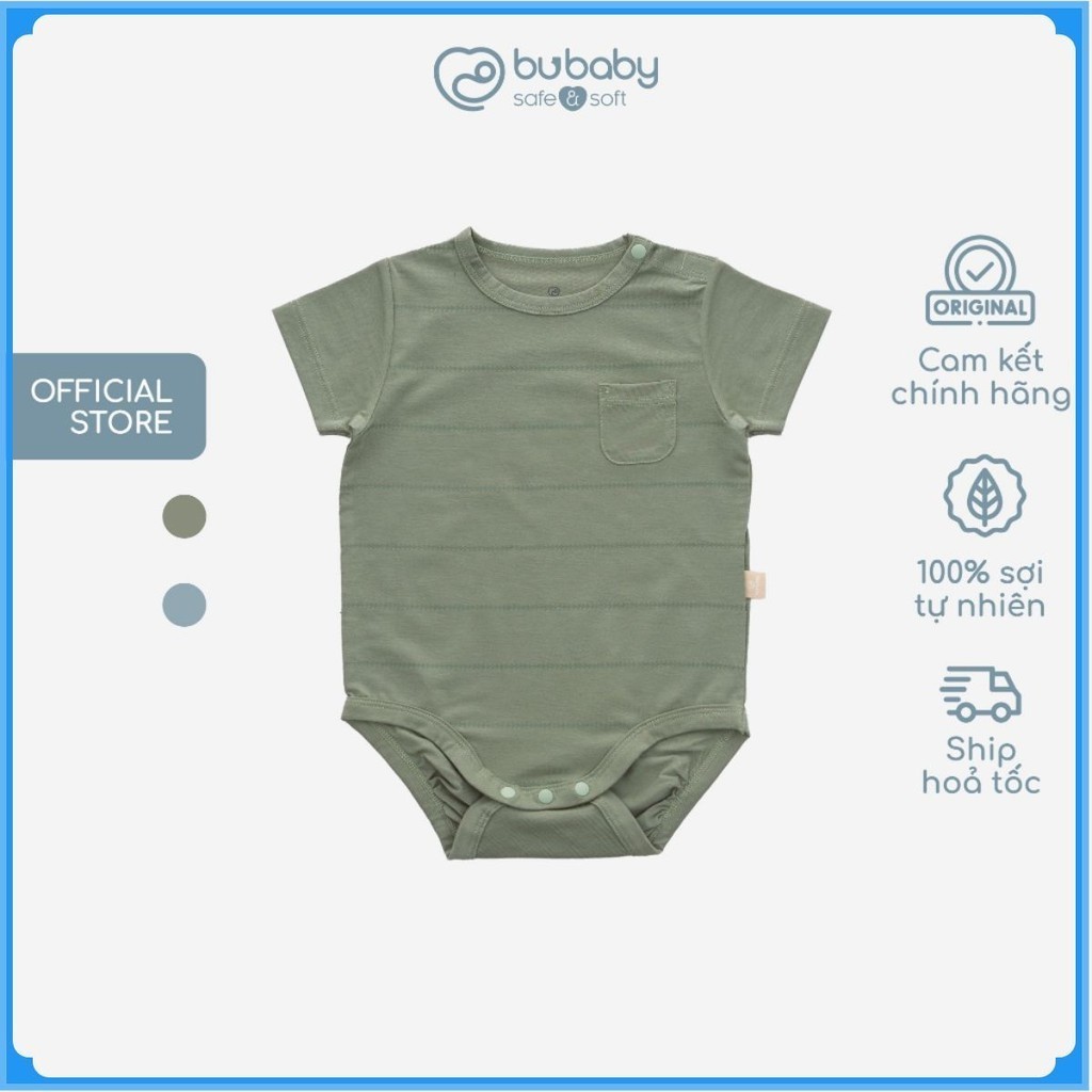 (0M - 12M) Bodychip ngắn tay cài vai Muda cho bé sơ sinh  - Kyomi BBC2301MD | BuBaby sơ sinh