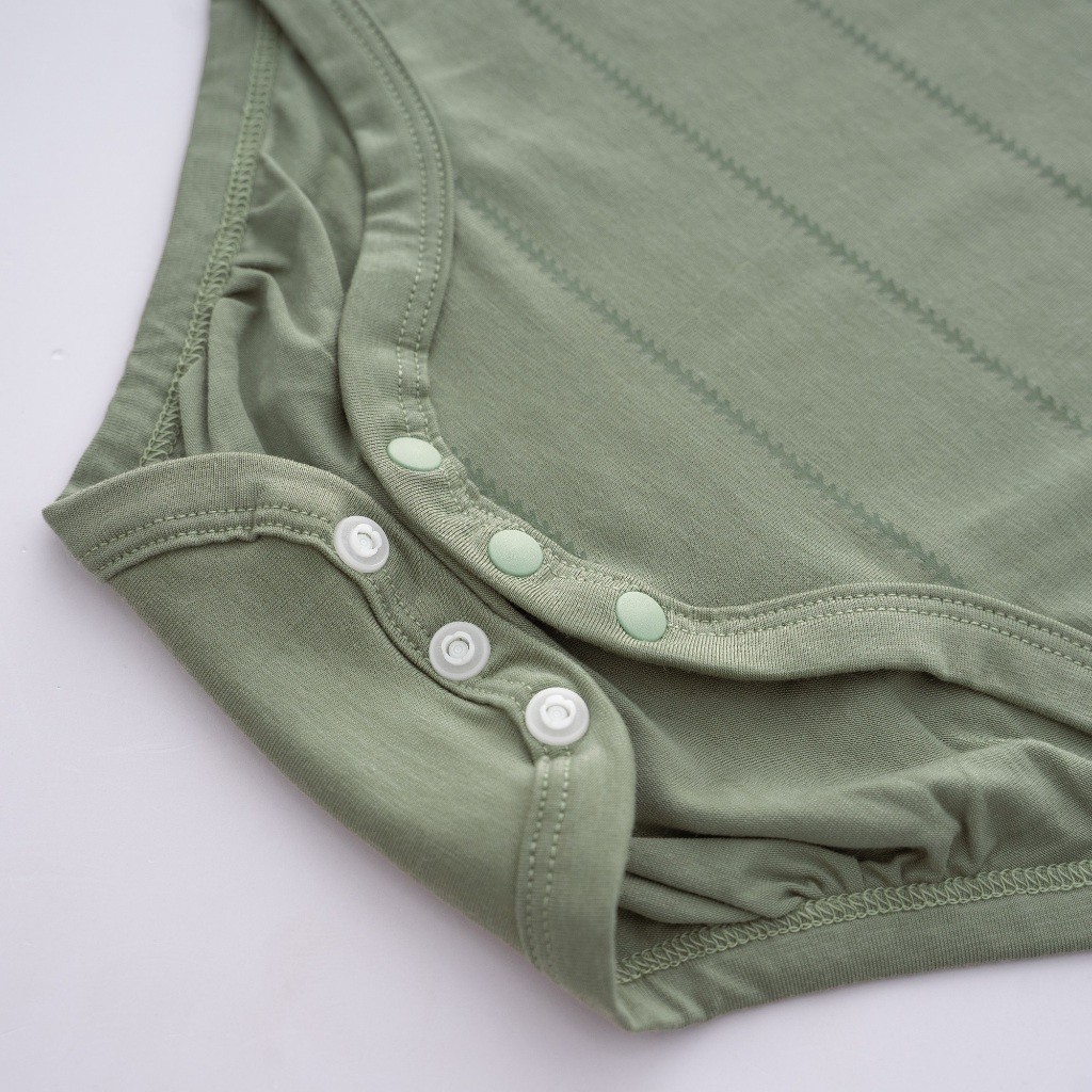 (0M - 12M) Bodychip ngắn tay cài vai Muda cho bé sơ sinh  - Kyomi BBC2301MD | BuBaby sơ sinh