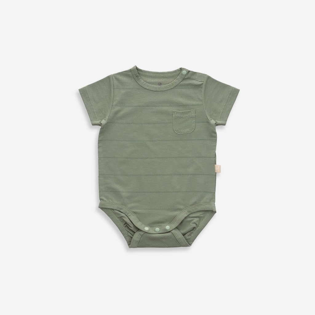 (0M - 12M) Bodychip ngắn tay cài vai Muda cho bé sơ sinh  - Kyomi BBC2301MD | BuBaby sơ sinh