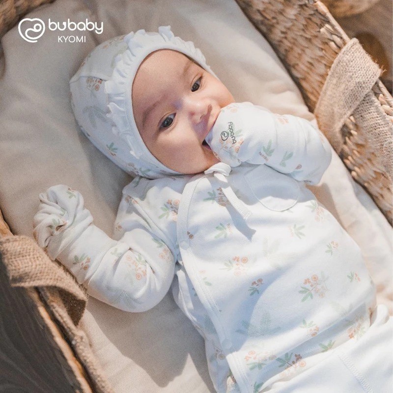(0-3M) BU Baby sơ sinh - BBB1108PP Bộ dài tay cài chéo cổ Peter Pan Gami cho bé sơ sinh