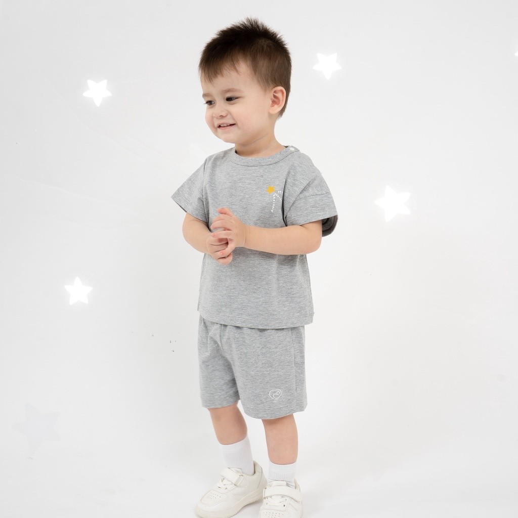 Bộ quần áo ngắn tay cài vai Twinkle - Bamco BBC130108 | Quần áo BuBaby chính hãng