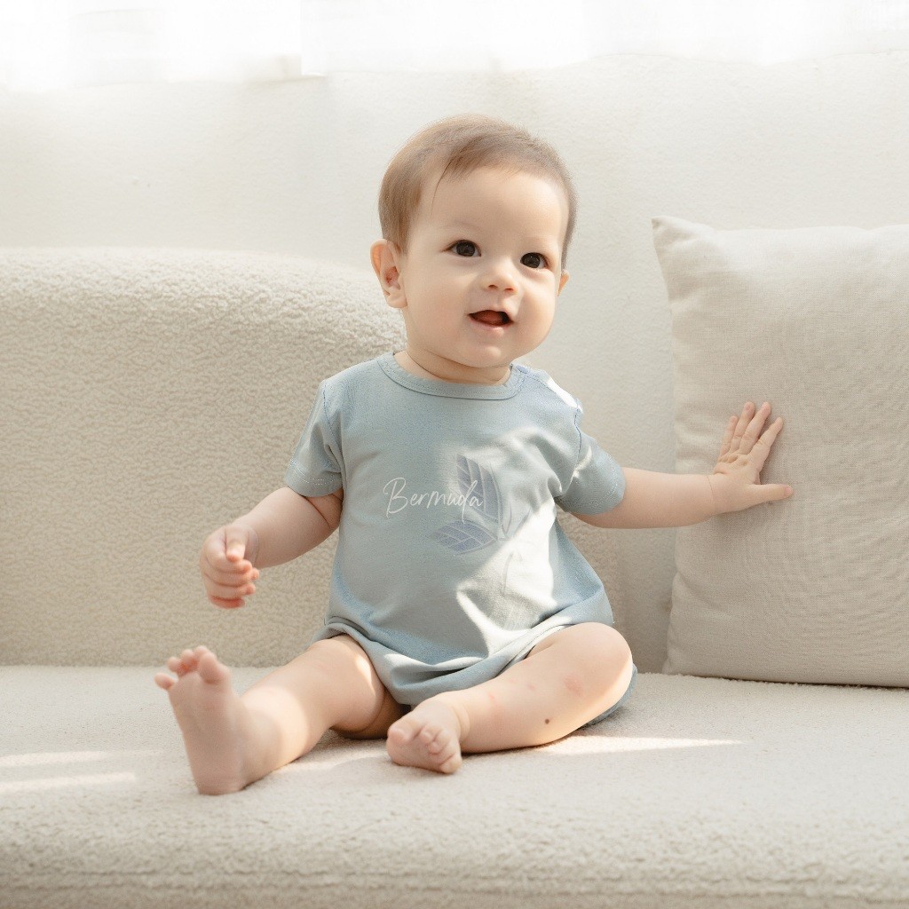 (1M-12M) Bodychip ngắn tay cài vai Muda BBC230104 cho bé sơ sinh - Kyomi | Quần áo BuBaby