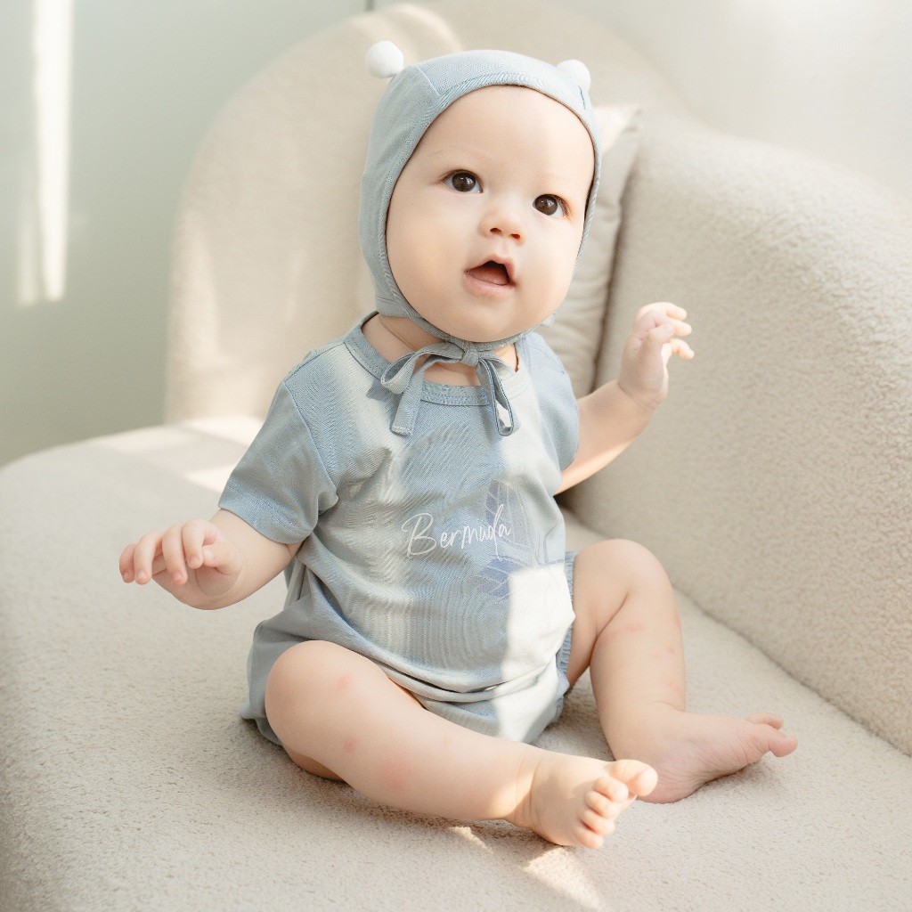 (1M-12M) Bodychip ngắn tay cài vai Muda BBC230104 cho bé sơ sinh - Kyomi | Quần áo BuBaby