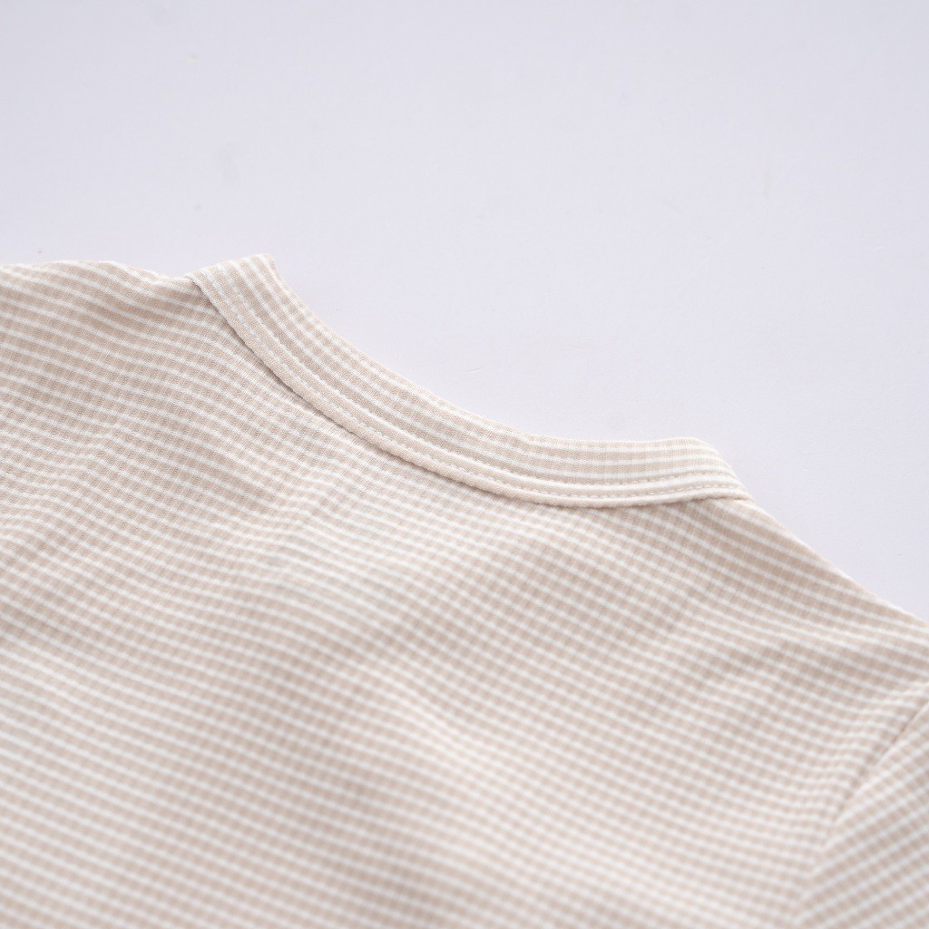 (0-3M) Set 2 áo dài tay cài chéo cho bé sơ sinh - Bu baby sơ sinh Quần áo BuBaby Siro BSR310801