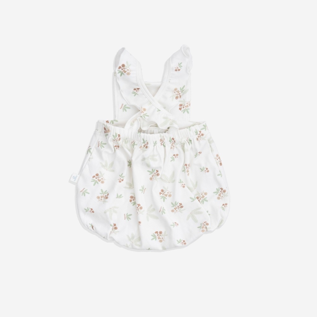 (1-12M) Bộ đồ liền thân yếm bé gái BCT203100 Mimo cho bé - Quần áo BU Baby chính hãng - Bubaby sơ sinh