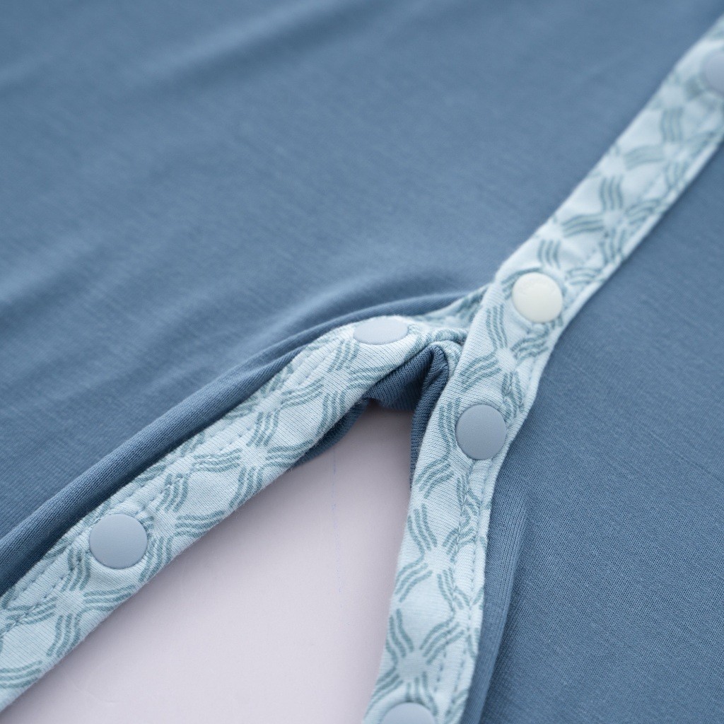 (0-3M) Bộ đồ liền thân dài tay cài giữa Bambus Iconic 2 cho bé sơ sinh - Bambus BBB2102IN | Quần áo BuBaby