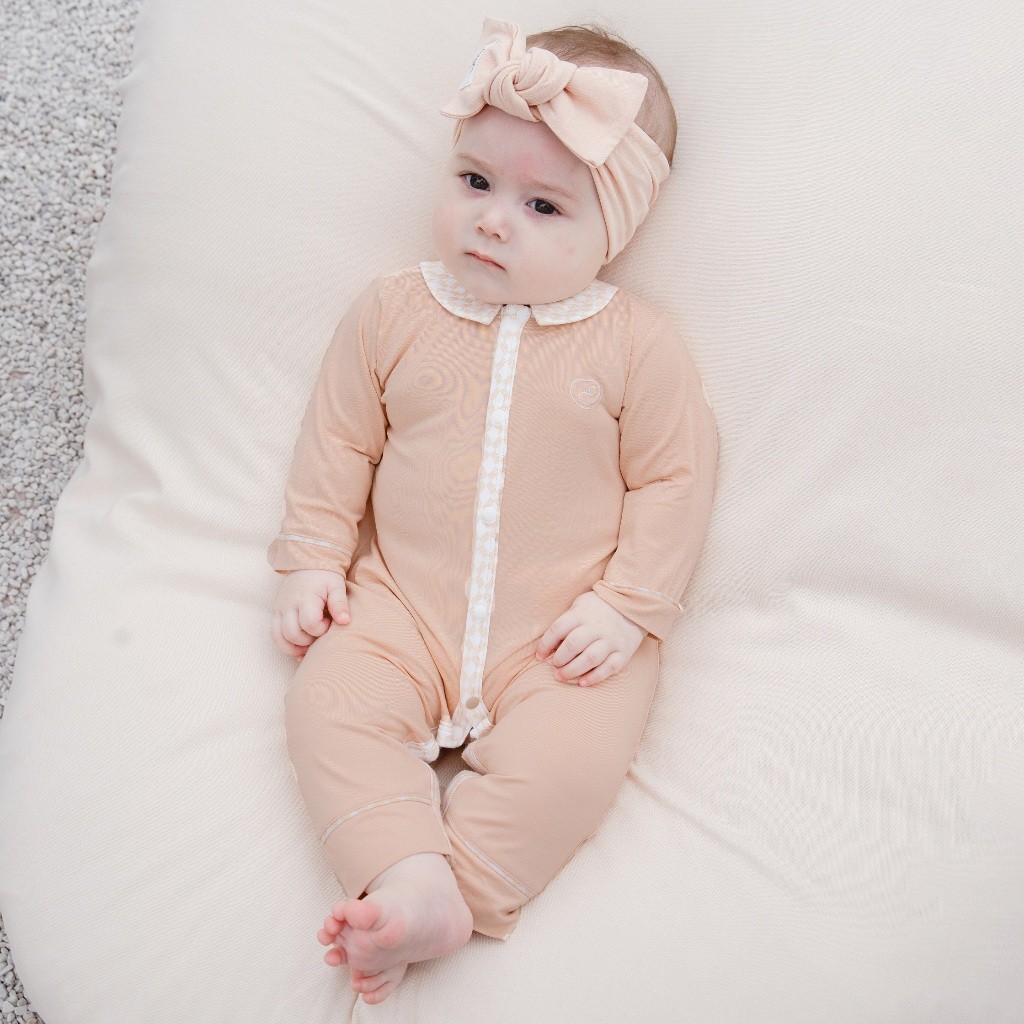 (0-3M) Bộ đồ liền thân dài tay cài giữa Bambus Iconic 2 cho bé sơ sinh - Bambus BBB2102IN | Quần áo BuBaby