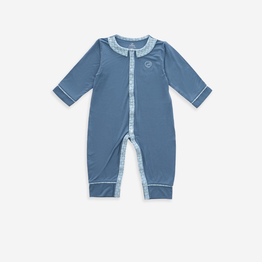 (0-3M) Bộ đồ liền thân dài tay cài giữa Bambus Iconic 2 cho bé sơ sinh - Bambus BBB2102IN | Quần áo BuBaby