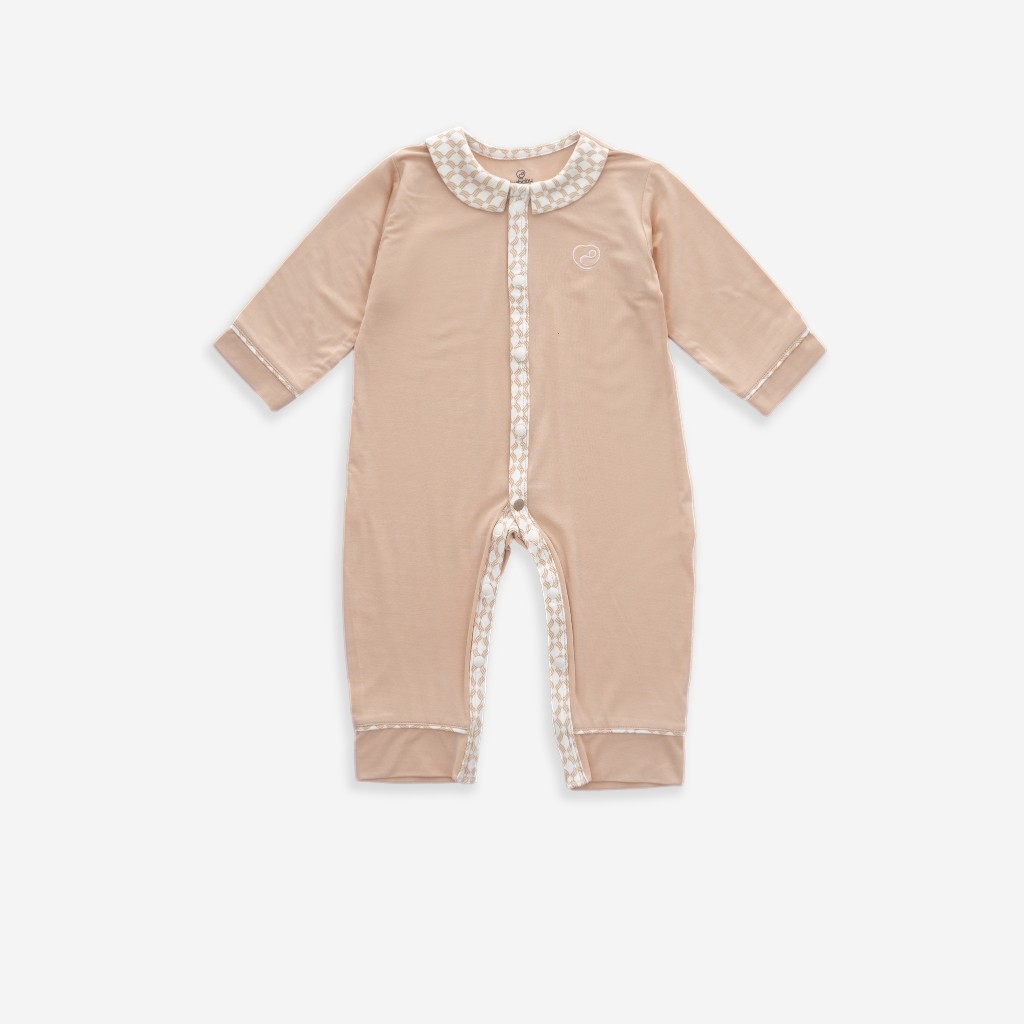 (0-3M) Bộ đồ liền thân dài tay cài giữa Bambus Iconic 2 cho bé sơ sinh - Bambus BBB2102IN | Quần áo BuBaby