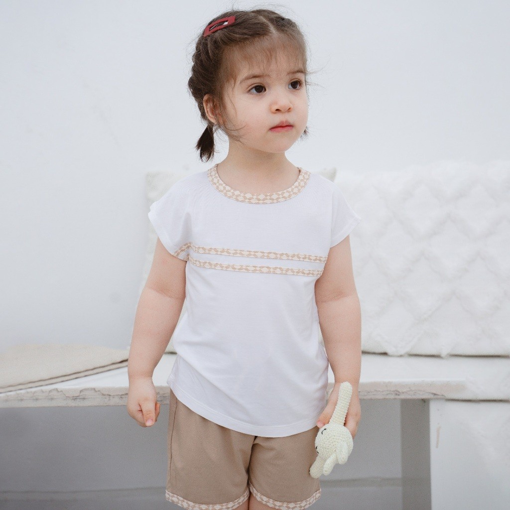 (6M-5Y) Bộ quần áo sát nách cổ tròn Bambus Iconic 2 - Bu baby bé trai - Bu baby bé gái -Quần áo Bu baby Bambus BBB1404IN