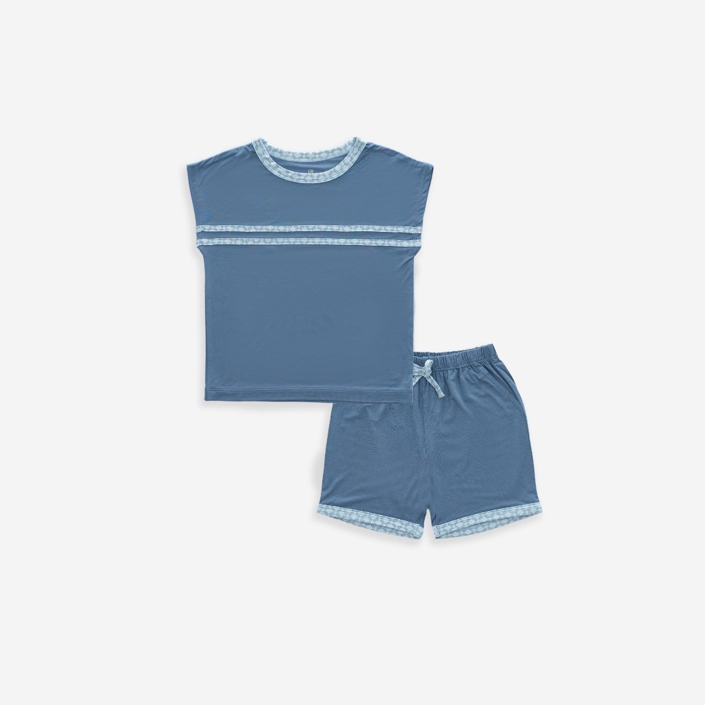 (6M-5Y) Bộ quần áo sát nách cổ tròn Bambus Iconic 2 - Bu baby bé trai - Bu baby bé gái -Quần áo Bu baby Bambus BBB1404IN