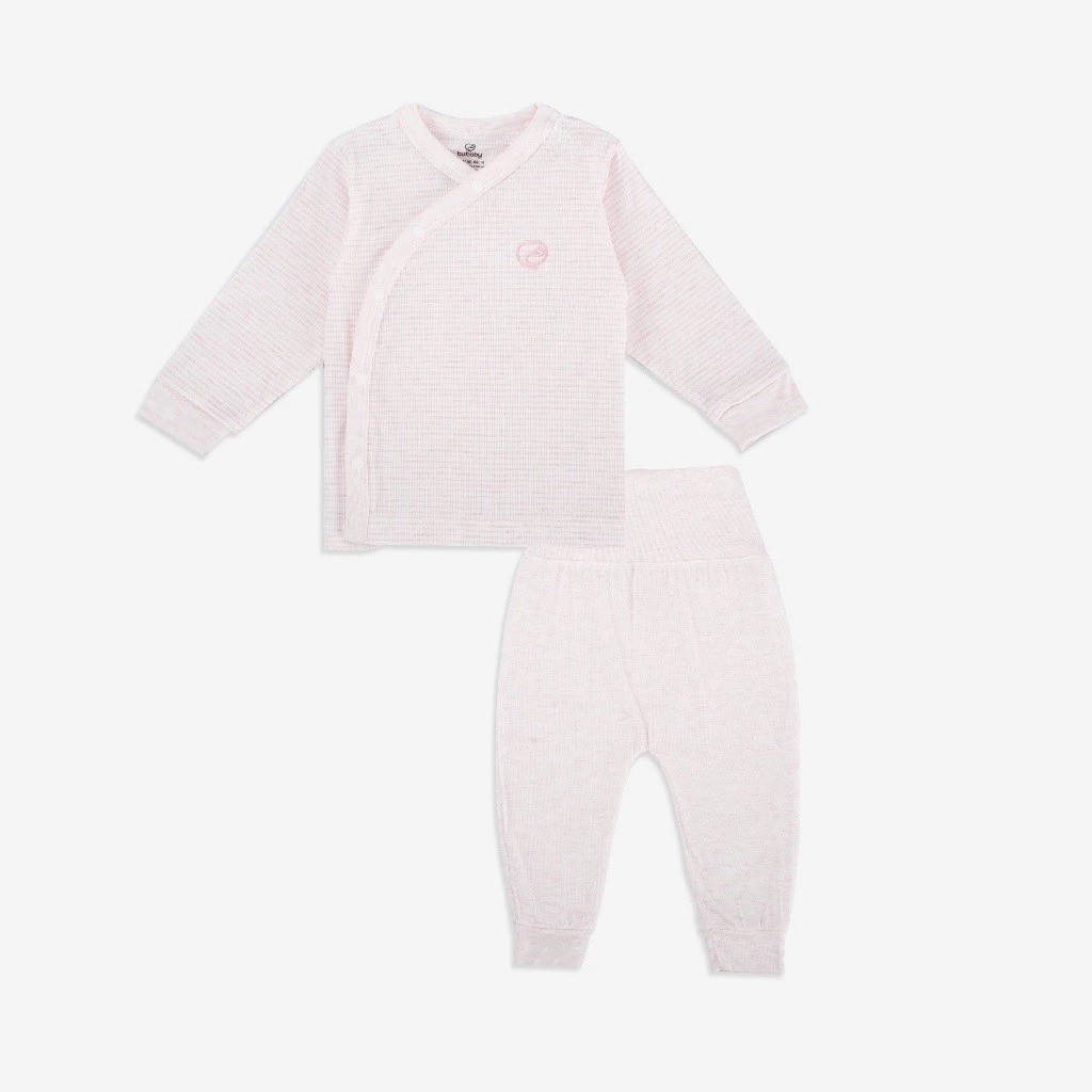 (NB-9M) Bộ dài tay cài giữa sơ sinh bộ dài tay thu đông sơ sinh  cài chéo BSR110800 - Bu baby sơ sinh -  Đồ sơ sinh