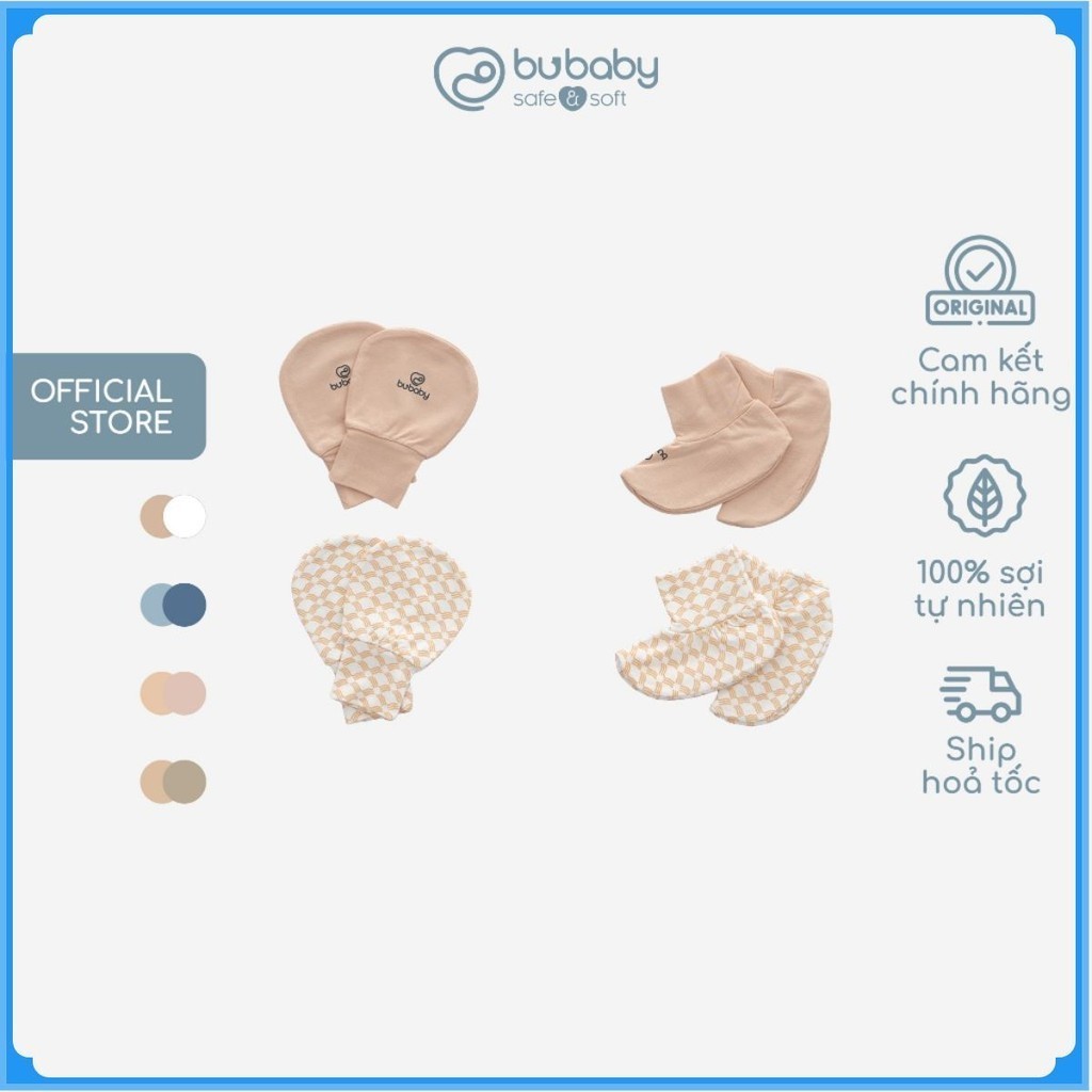 Bộ bao chân, bao tay Set 2 cho bé sơ sinh - Bambus ABB4000S2 | Quần áo BuBaby chính hãng