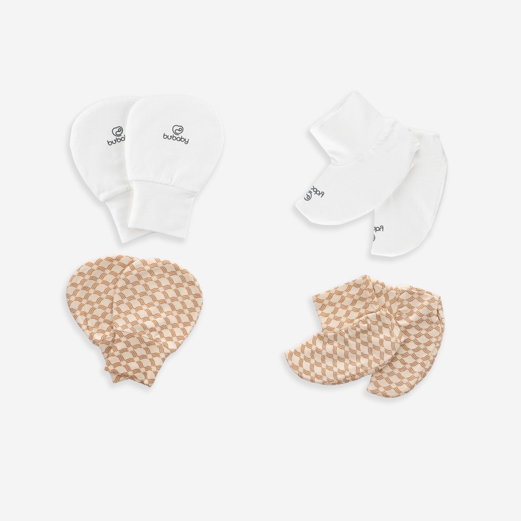 Bộ bao chân, bao tay Set 2 cho bé sơ sinh - Bambus ABB4000S2 | Quần áo BuBaby chính hãng