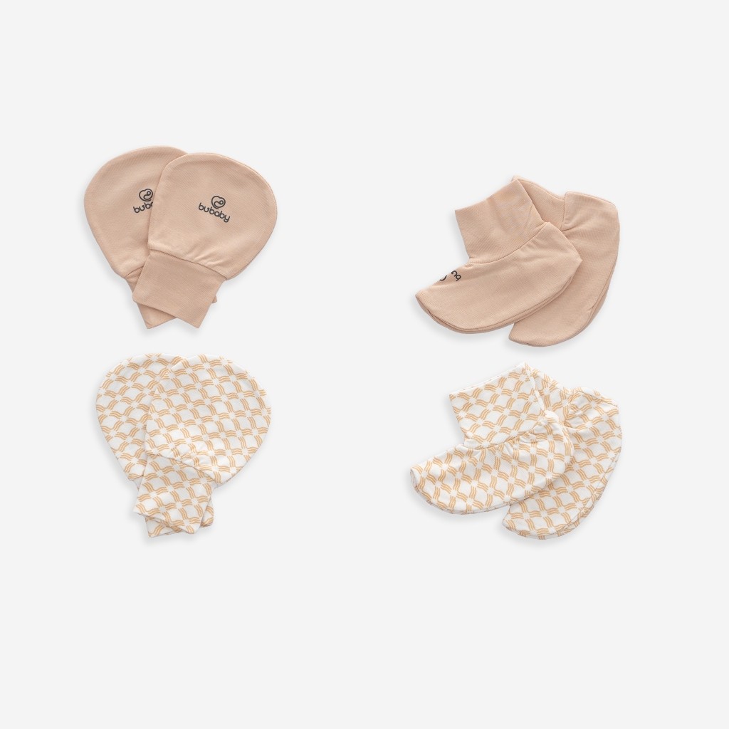 Bộ bao chân, bao tay Set 2 cho bé sơ sinh - Bambus ABB4000S2 | Quần áo BuBaby chính hãng