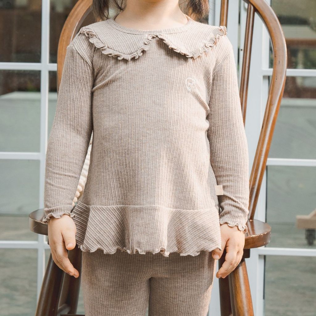 (1Y-5Y) Bộ dài tay bé gái gấu xoè Lennie BWL1155GX | Quần áo BU Baby - Bubaby bé gái