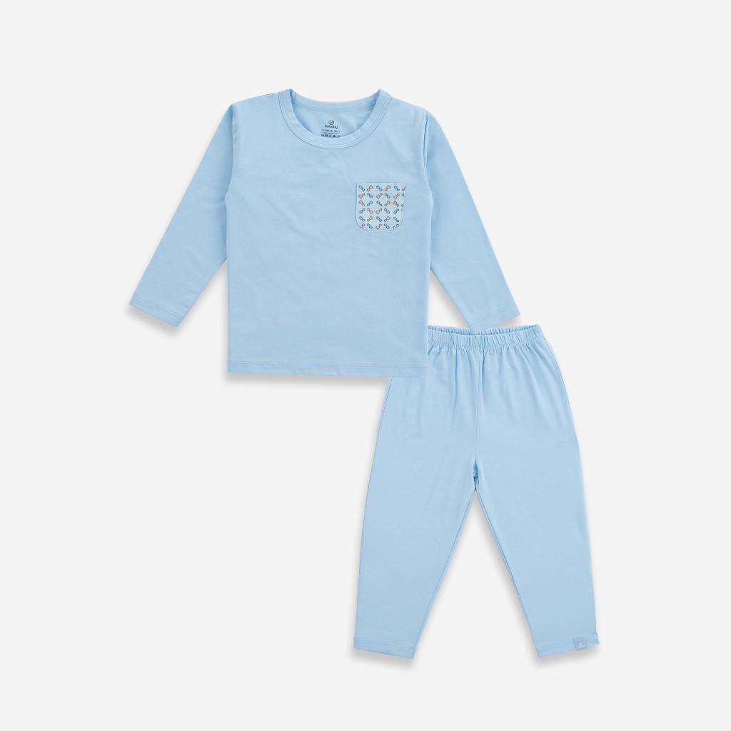 (6M-5Y) Bộ quần áo dài tay cổ tròn BBC110402 Iconic Bu baby bé trai - Bu baby bé gái - Signature  | Quần áo Bu baby