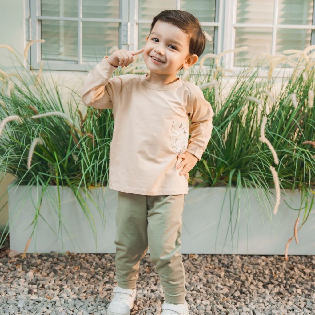 (6M-5Y) Bộ dài tay túi ngực BBC1110TN cài sau cho bé - Bamco - Bubaby bé trai - Bubaby bé gái