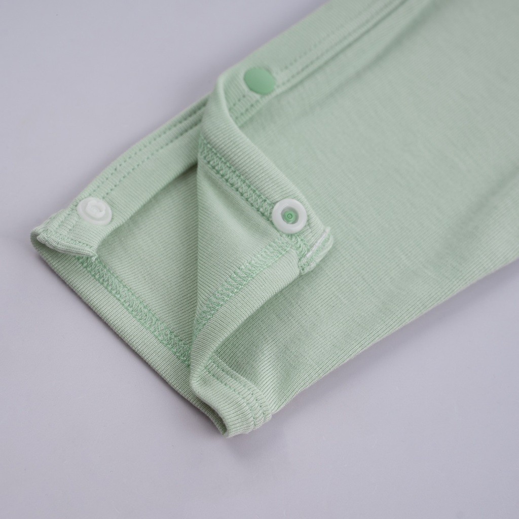 (0-3M) Bộ đồ liền thân dài tay cài chéo sơ sinh BSR210802 - BU Siro | Quần áo BuBaby - Bubaby sơ sinh