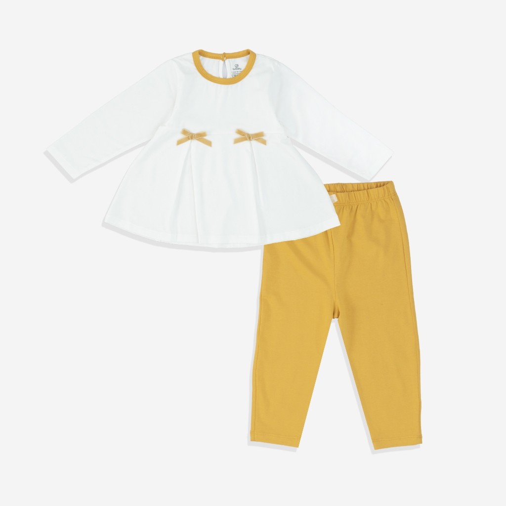 (6M-3Y) Bộ dài tay cài sau bé gái BBC1110DN mặc thu - Bamco | Quần áo BU Baby - Bubaby mùa thu - Bubaby bé gái