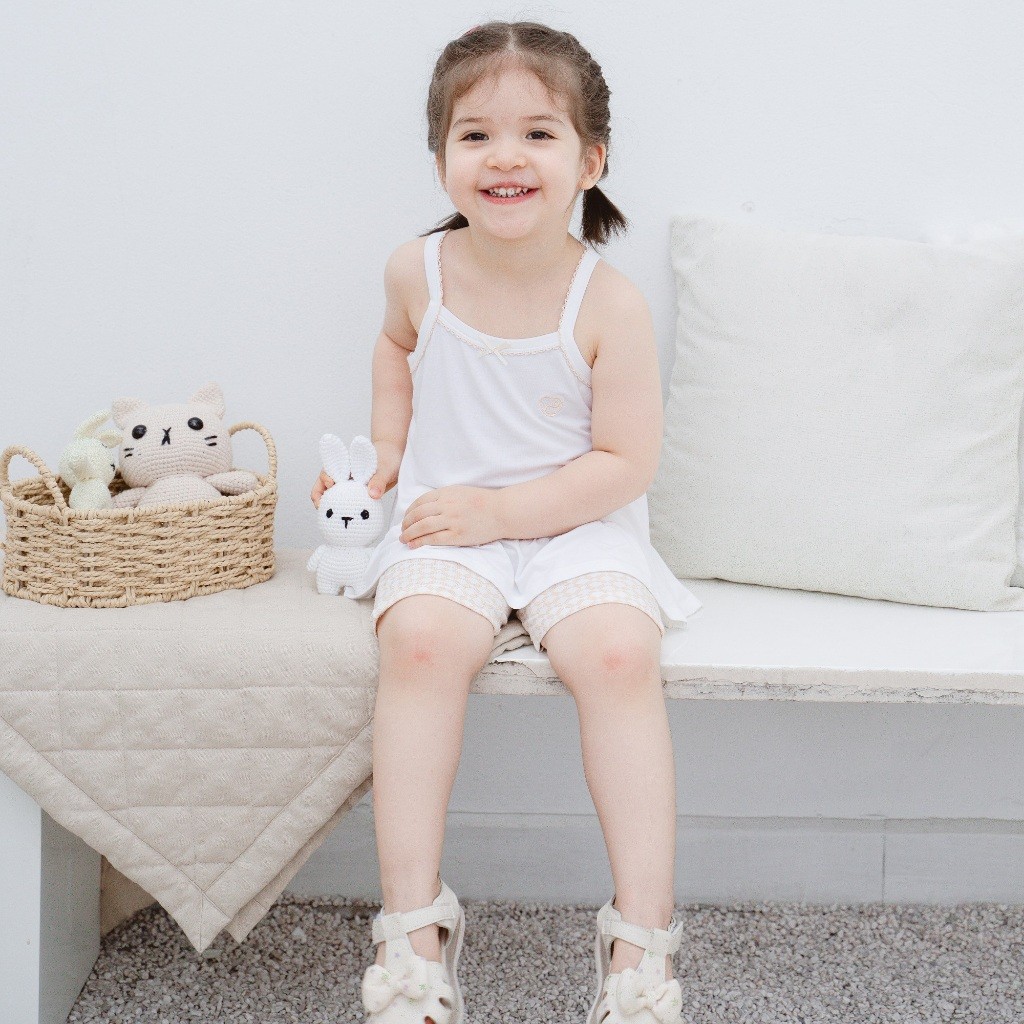 (6M-5Y) Bộ quần áo áo 2 dây, quần đùi bé gái Bambus Iconic 2 - Bu baby bé gái - Quần áo BuBaby Bambus BBB1531IN