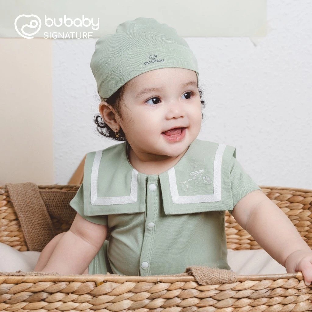 (1M-12M) Bộ đồ liền thân cho bé sơ sinh - Bu baby body - Bu baby sơ sinh - Quần áo Bu baby chính hãng