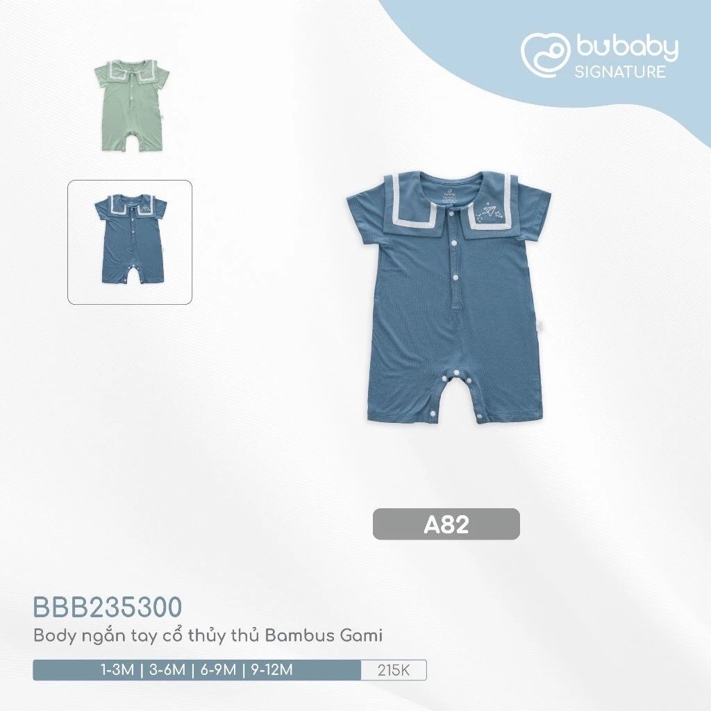 (1M-12M) Bộ đồ liền thân cho bé sơ sinh - Bu baby body - Bu baby sơ sinh - Quần áo Bu baby chính hãng