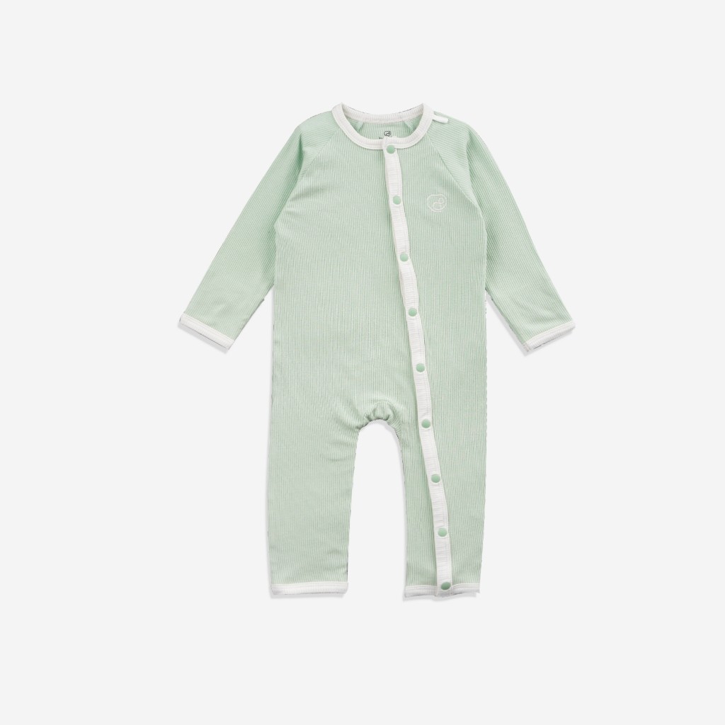 Bodysuit cho bé Sơ Sinh cài cúc giữa chất liệu Siro Cotton mềm mại BSR210801| Quần áo BuBaby chính hãng