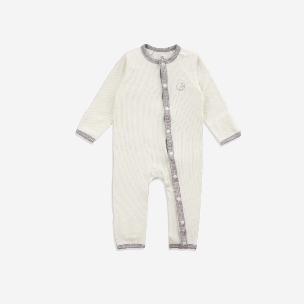 Bodysuit cho bé Sơ Sinh cài cúc giữa chất liệu Siro Cotton mềm mại BSR210801| Quần áo BuBaby chính hãng