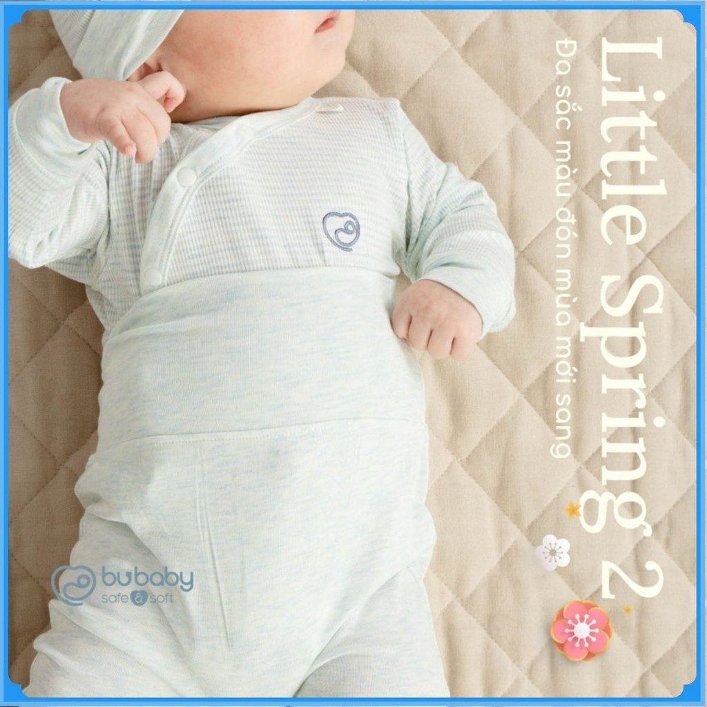 (0-6M) Bộ dài tay cài chéo chất liệu mỏng nhẹ cho bé chất liệu Siro Cotton mềm mại BSR110801 BSR110800 BSR110803