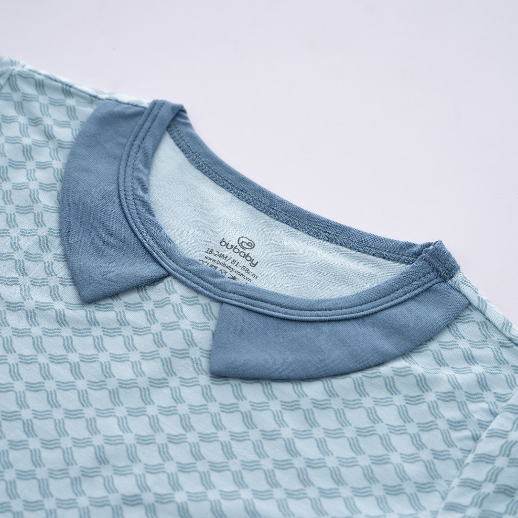 (6M-5Y) Bộ quần áo ngắn tay cổ Peterpan Bambus Iconic 2 cho bé - Bu baby bé trai - Quần áo Bu baby Bambus BBB1303IN